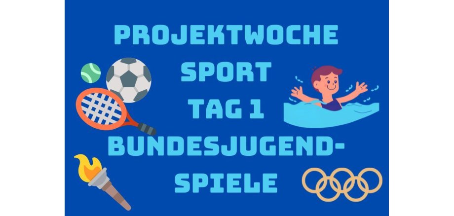 Grafik auf der verschiedene Sportarten zu erkennen sind.