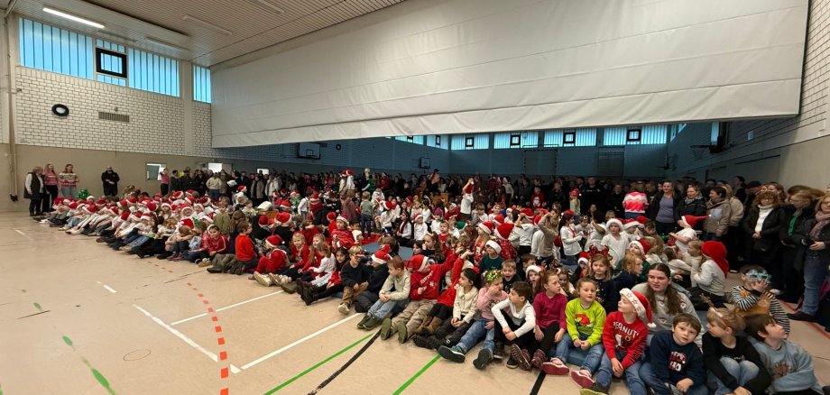 Das Publikum wartet gespannt auf den Beginn der Weihnachtsfeier.