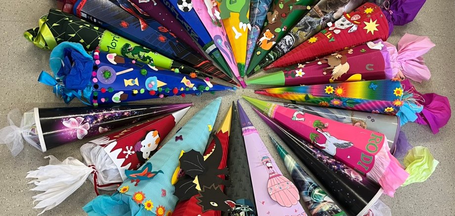 Schultüten bei der Einschulung